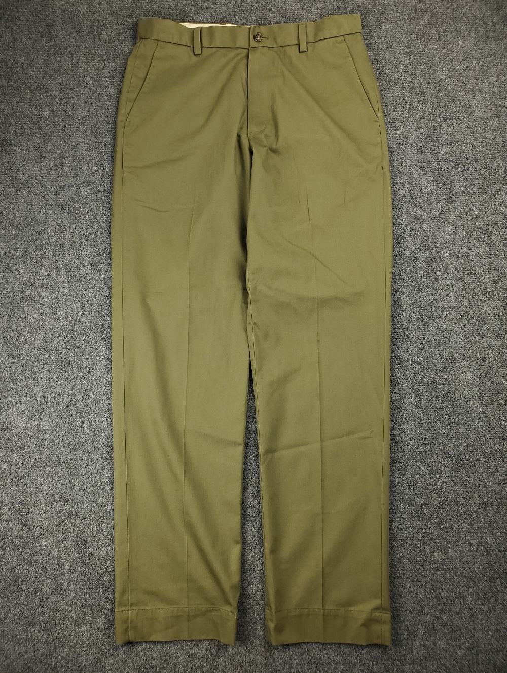 Brooks Brothers Advantage Chino Stretch Dress Pants 32x32 Clark Fit Olive Green